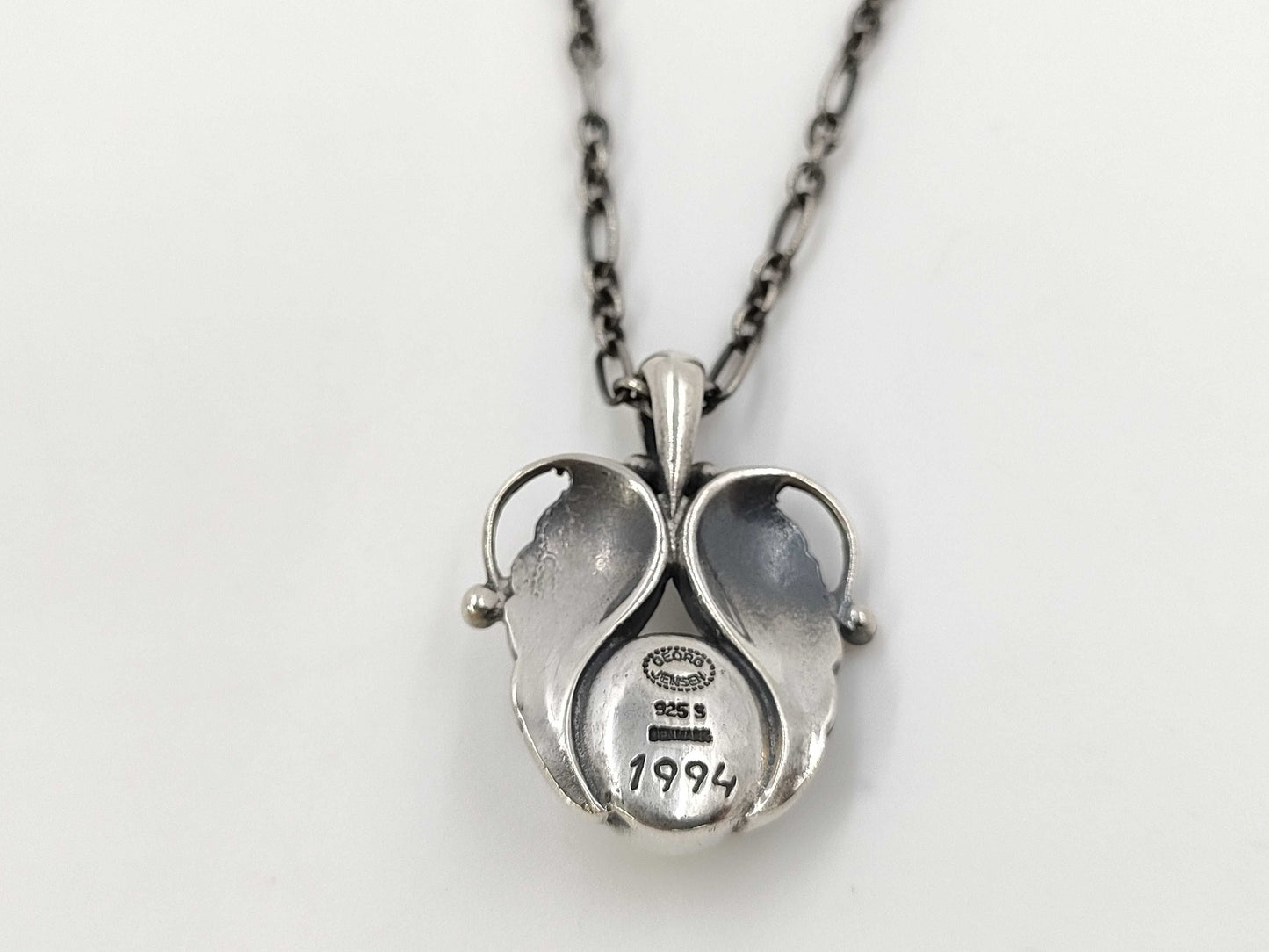 Georg Jensen 1994 Year Pendant Necklace Heritage Collection Ag925 Silver