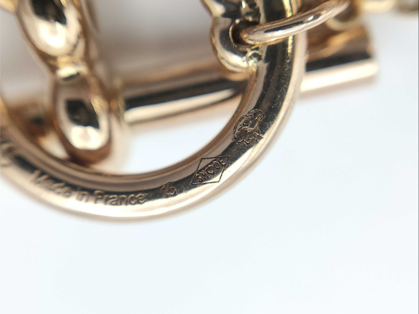 HERMES Clou de H #15 PG Au750 19.2g Bracelet/Bangle