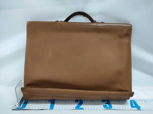 HERMES Sac a Depeche Gold Engraved Business Bag with G Hardware