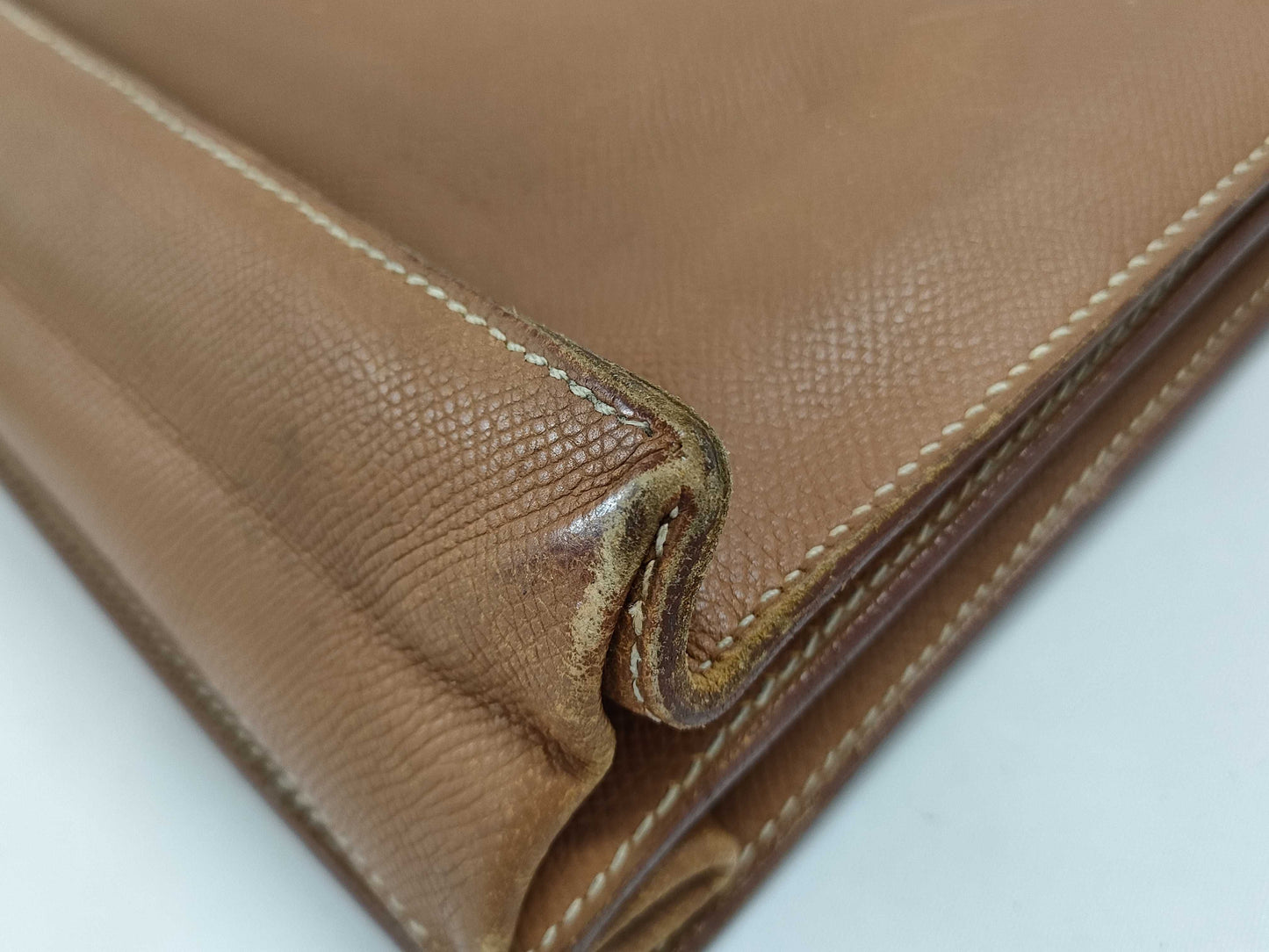 HERMES Sac A Depeche Gold Engraved Business Bag with G Hardware