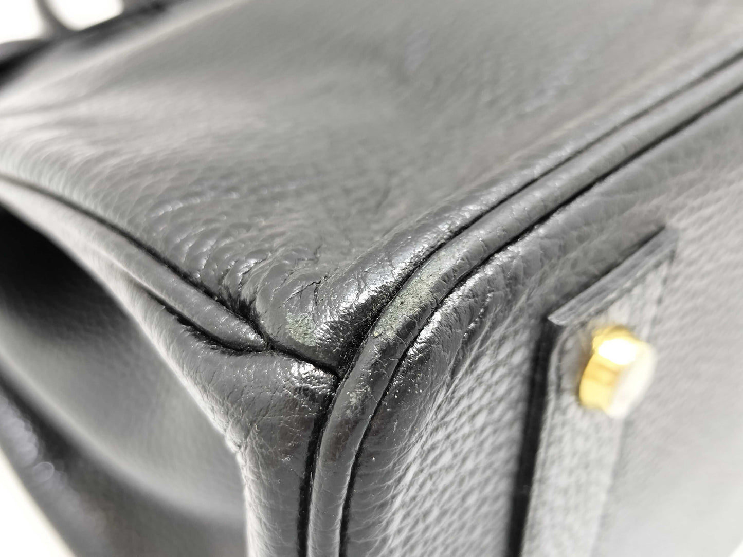 High-class Birkin-style bag, black handbag