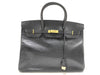 High-class Birkin-style bag, black handbag