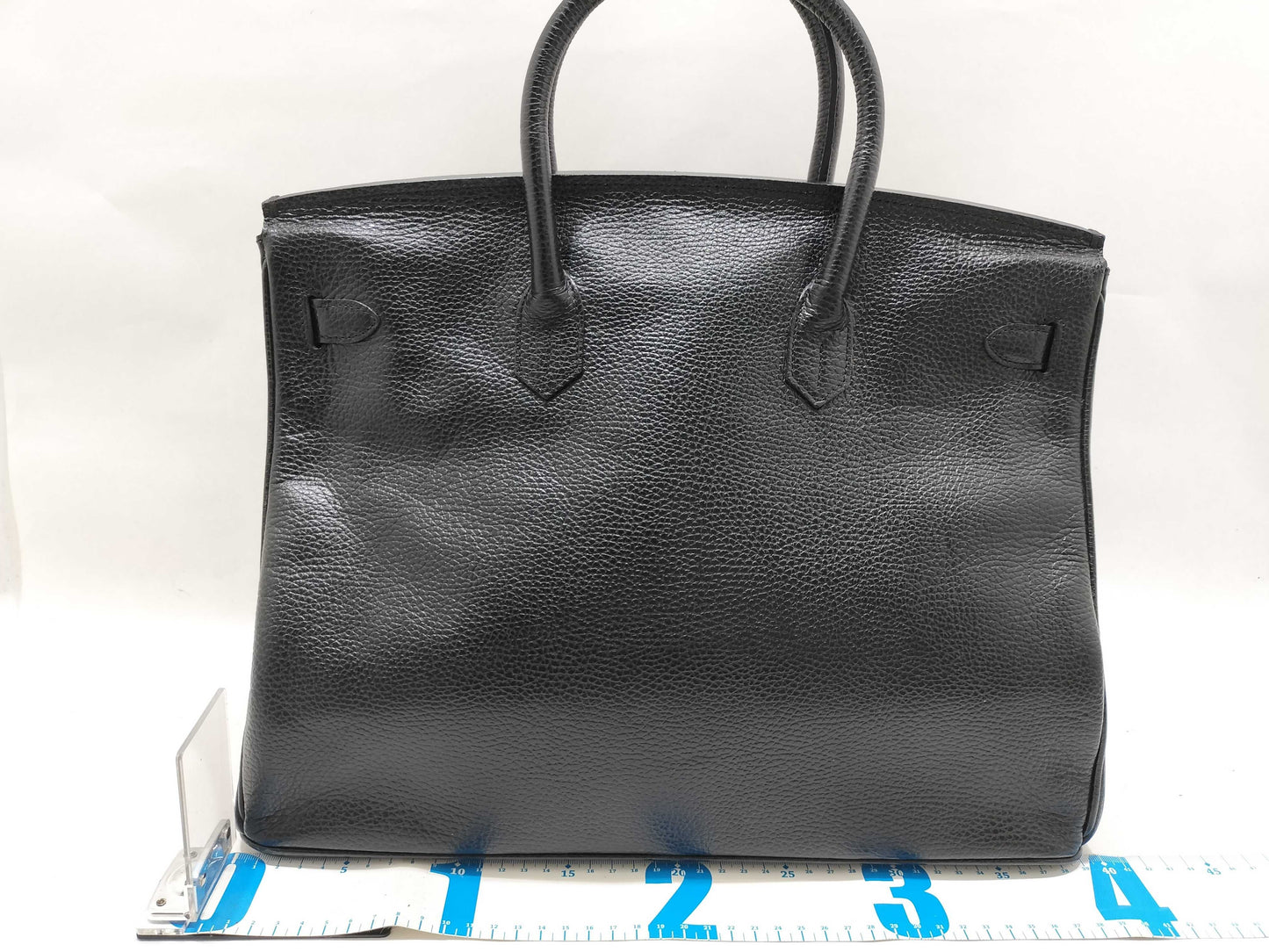 High-class Birkin-style bag, black handbag