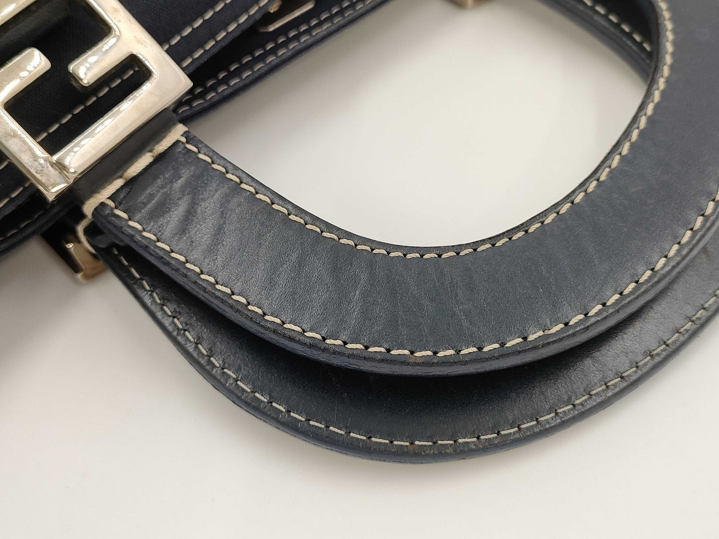 FENDI FF hardware denim handbag