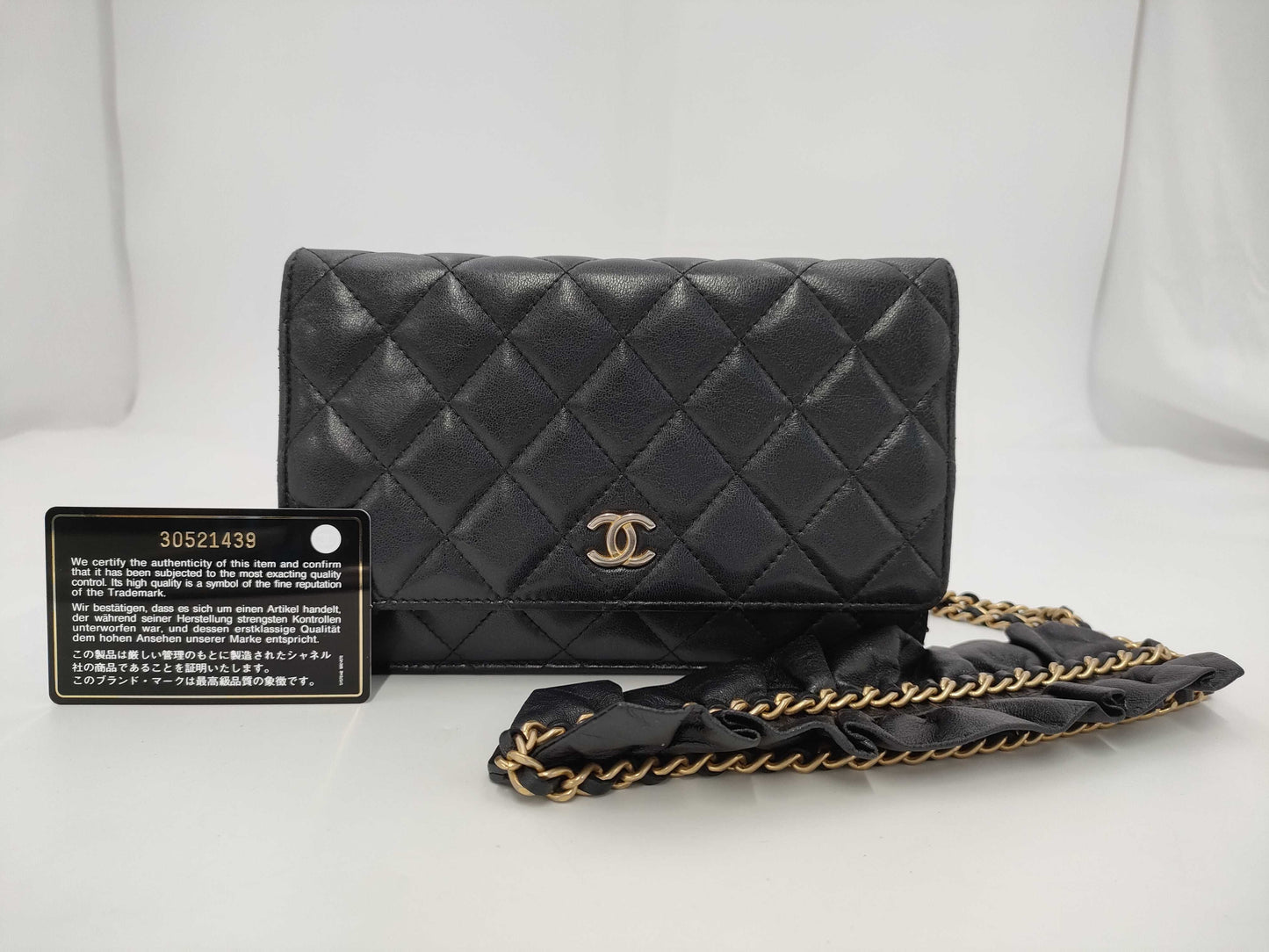 CHANEL Romance Chain Wallet Shoulder Bag Serial Seal Shoulder Bag