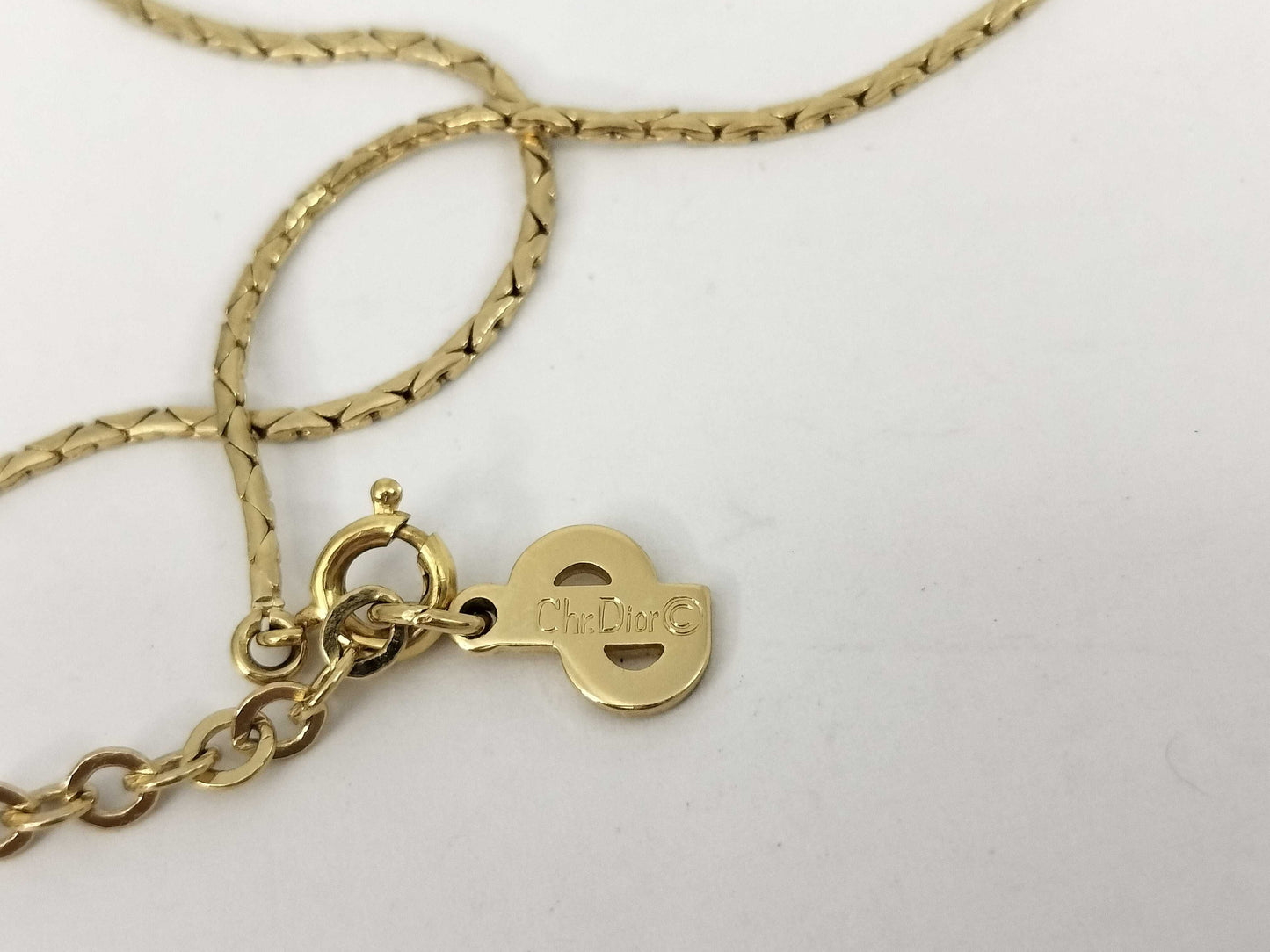 Dior Gold Rhinestone Necklace