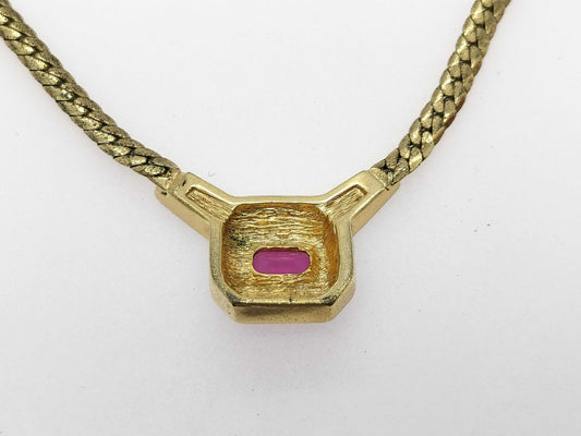 Dior Gold Rhinestone Necklace