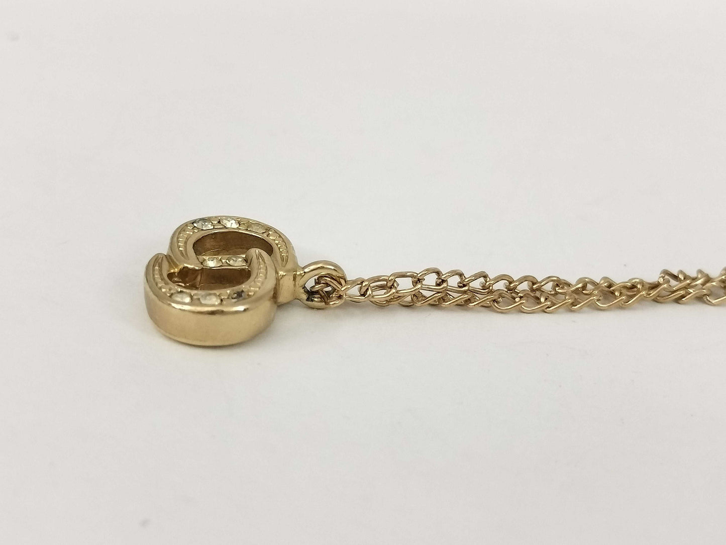 Dior Gold CD Logo Necklace with Non-Original Chain