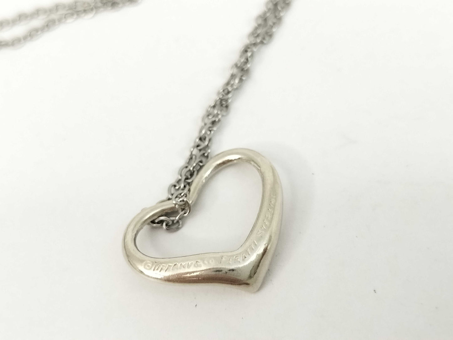 Tiffany & Co. Tiffany & Co. Open Heart Tiffany Necklace Open Heart 925 Non-Original Chain Necklace