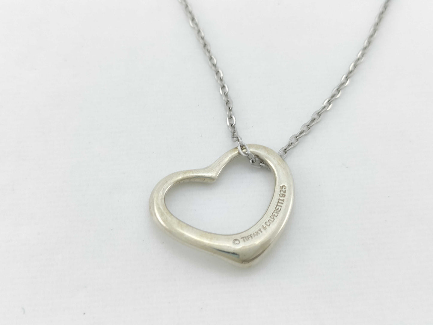 Tiffany & Co. Open Heart Tiffany Necklace Open Heart 925 Non-Original Chain Necklace