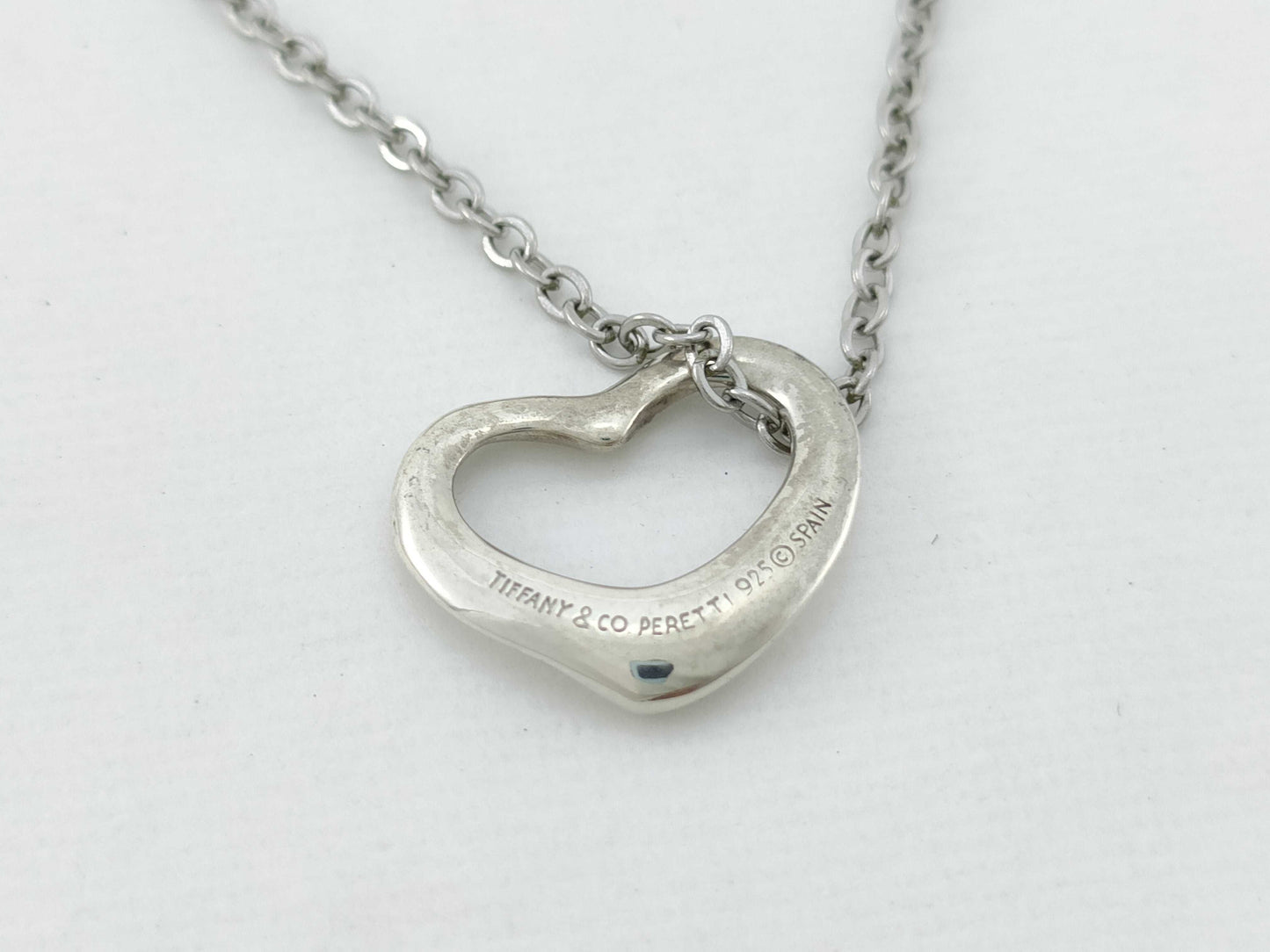 Tiffany & Co. Open Heart Tiffany Necklace Open Heart 925 Non-Original Chain Necklace