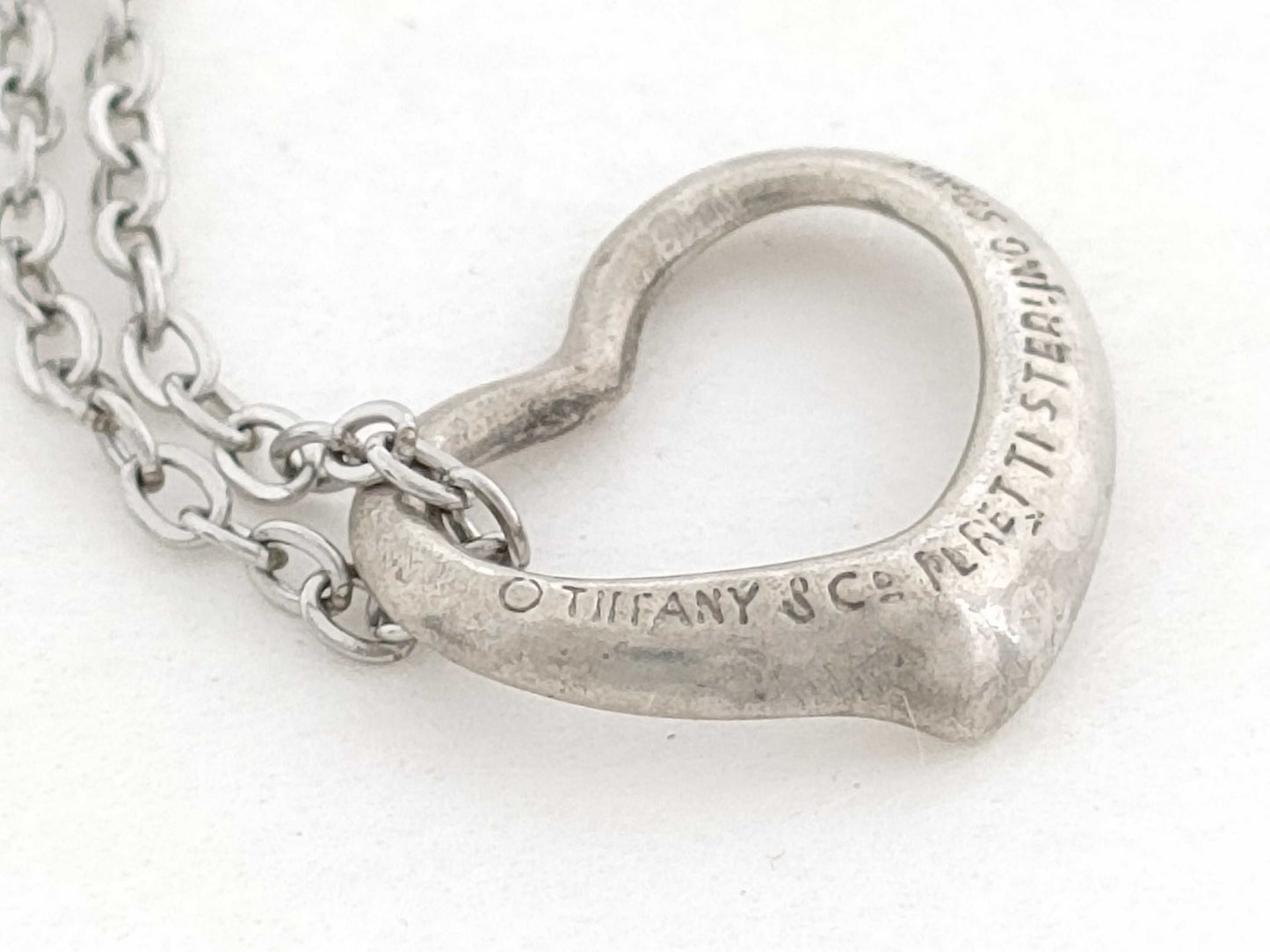 Tiffany & Co. Open Heart Silver Necklace, 2.7g