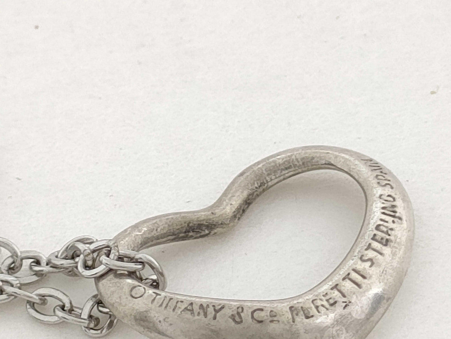 Tiffany & Co. Open Heart Silver Necklace, 2.7g