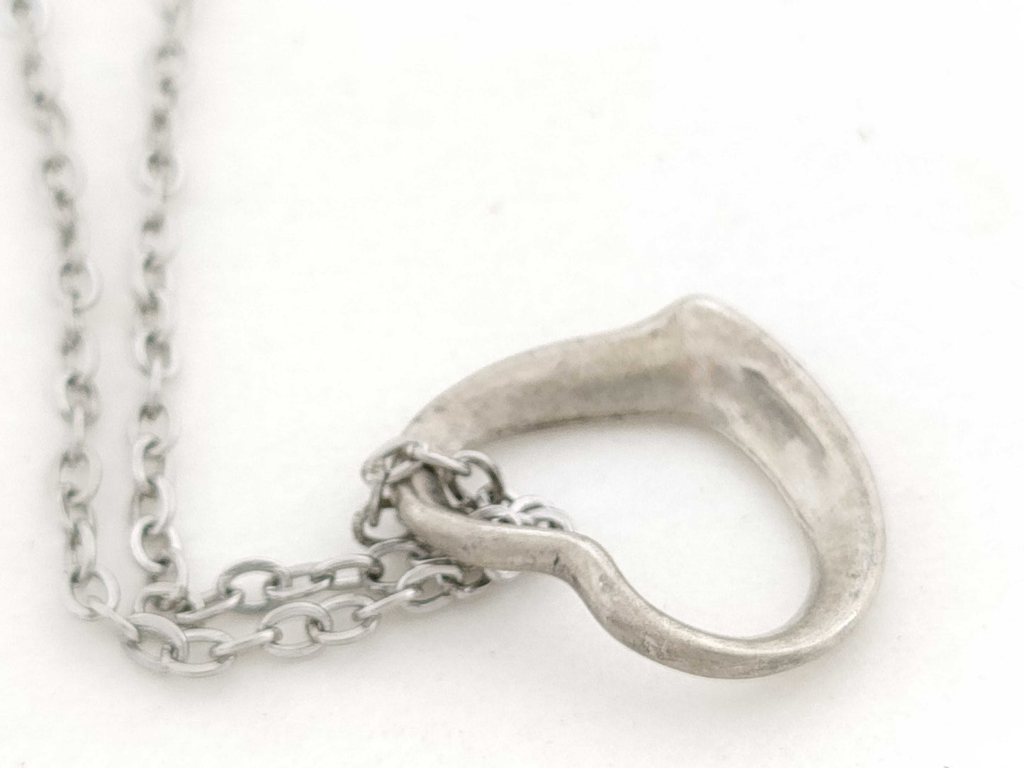 Tiffany & Co. Open Heart Silver Necklace, 2.7g