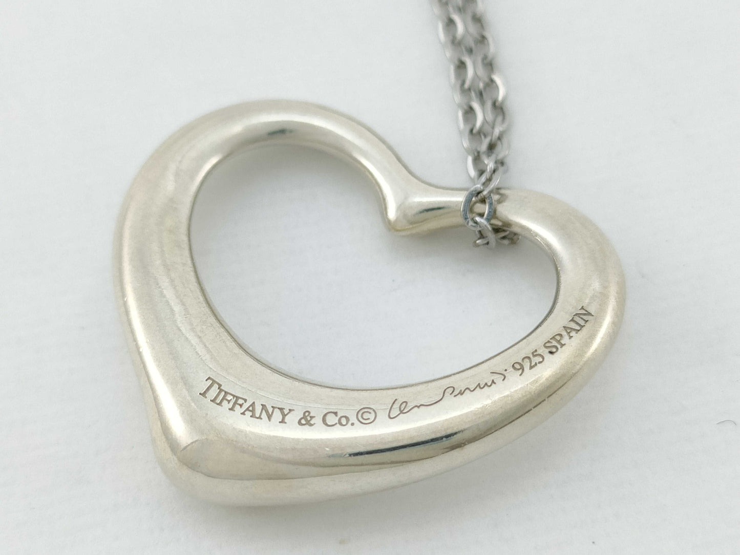 Tiffany & Co. Tiffany Necklace Open Heart 925 Non-Original Chain Necklace