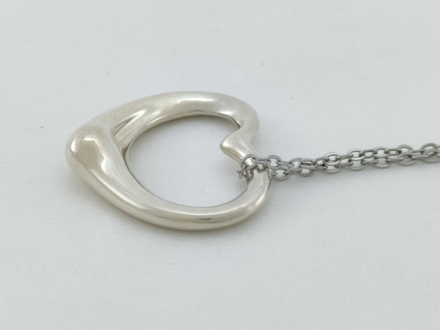 Tiffany & Co. Tiffany Necklace Open Heart 925 Non-Original Chain Necklace