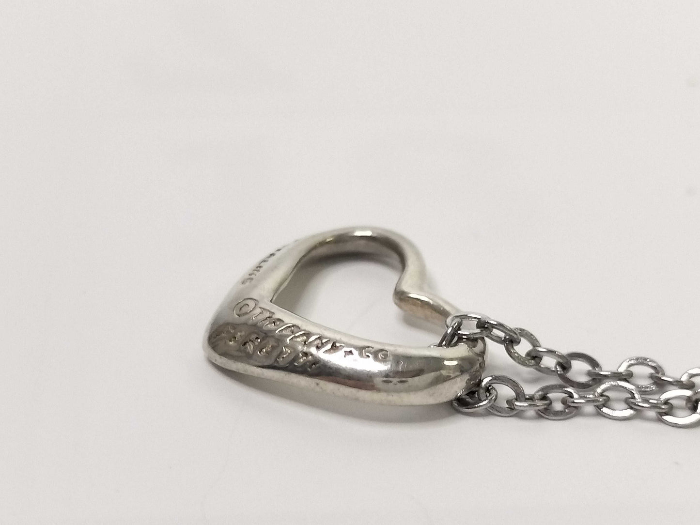 Tiffany & Co. Open Heart Tiffany Necklace Open Heart 925 Non-Original Chain Necklace
