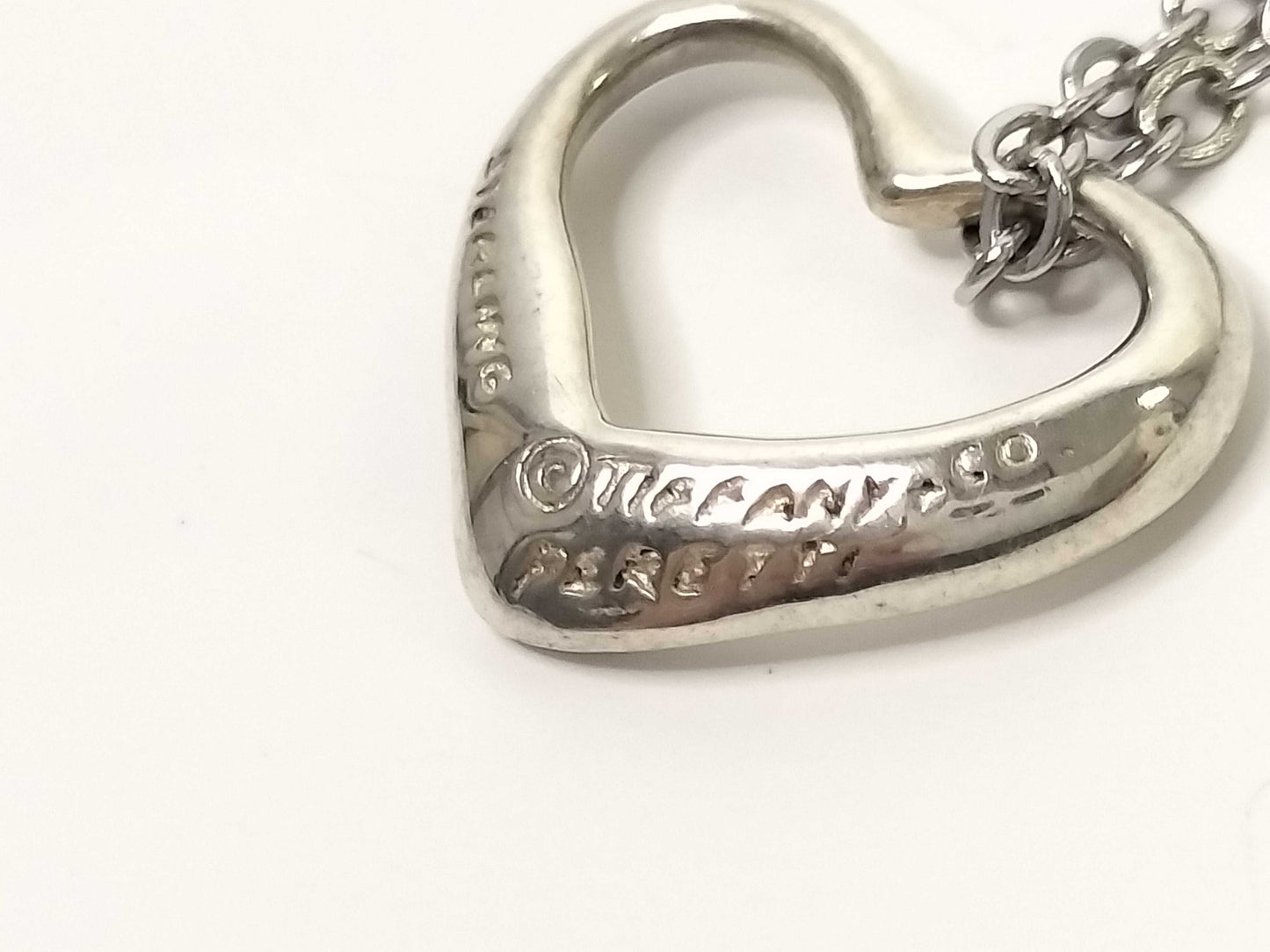 Tiffany & Co. Open Heart Tiffany Necklace Open Heart 925 Non-Original Chain Necklace