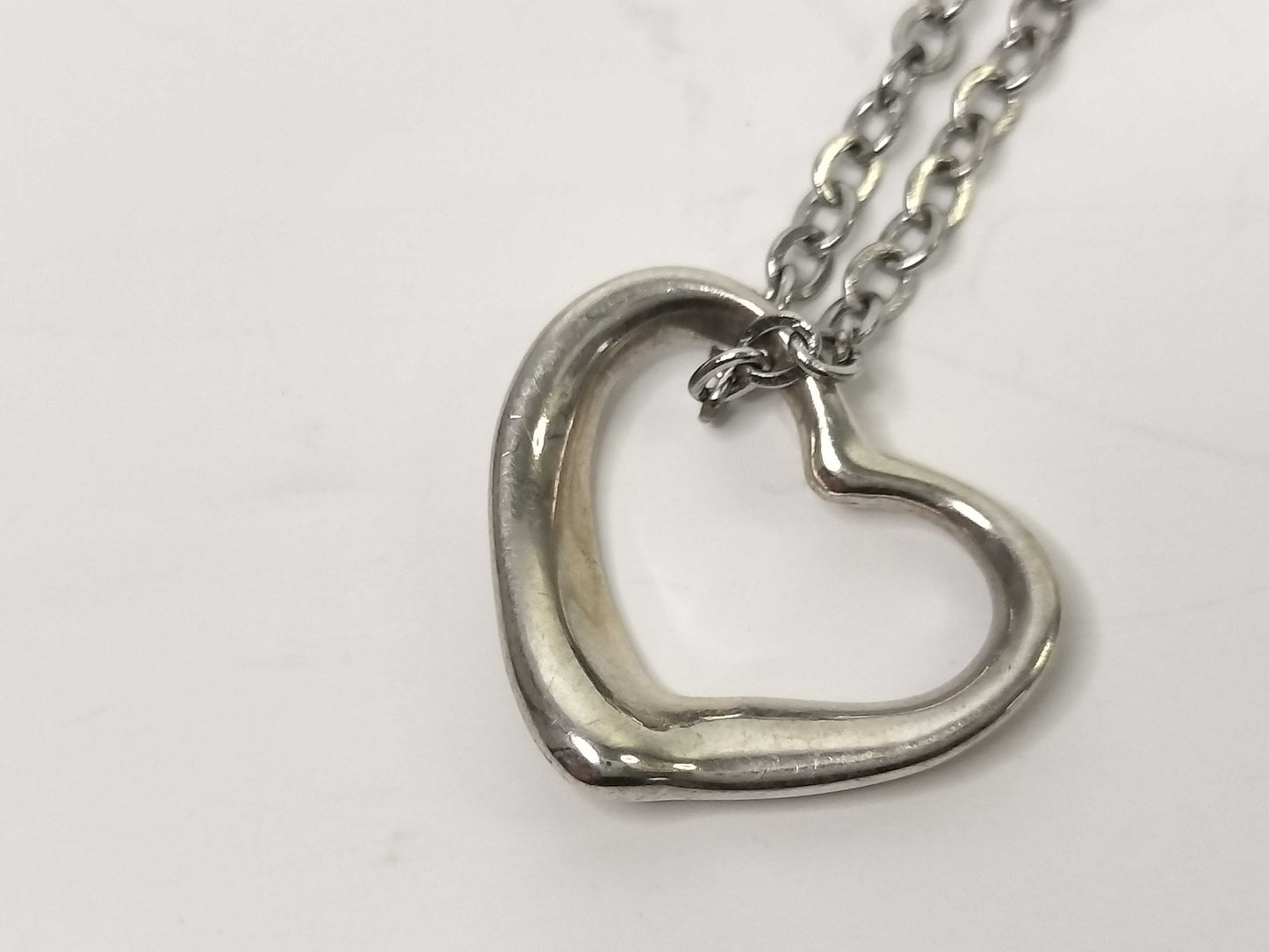 Tiffany & Co. Open Heart Tiffany Necklace Open Heart 925 Non-Original Chain Necklace