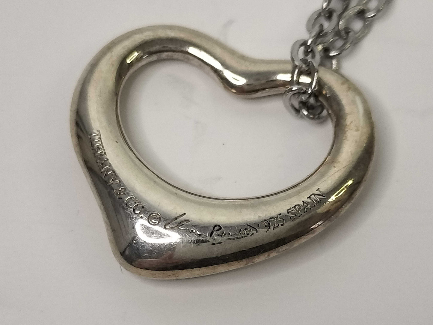 Tiffany & Co. Open Heart Tiffany Necklace Open Heart 925 Non-Original Chain Necklace