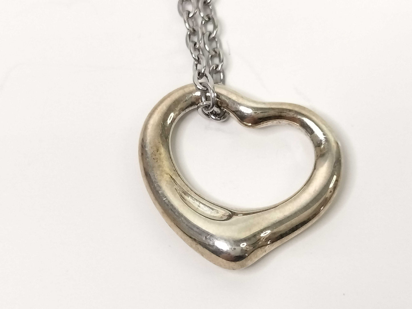 Tiffany & Co. Open Heart Tiffany Necklace Open Heart 925 Non-Original Chain Necklace