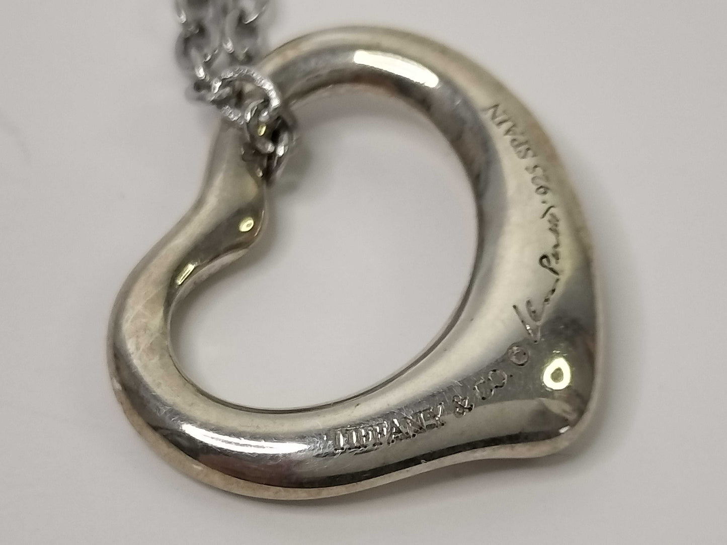 Tiffany & Co. Open Heart Tiffany Necklace Open Heart 925 Non-Original Chain Necklace