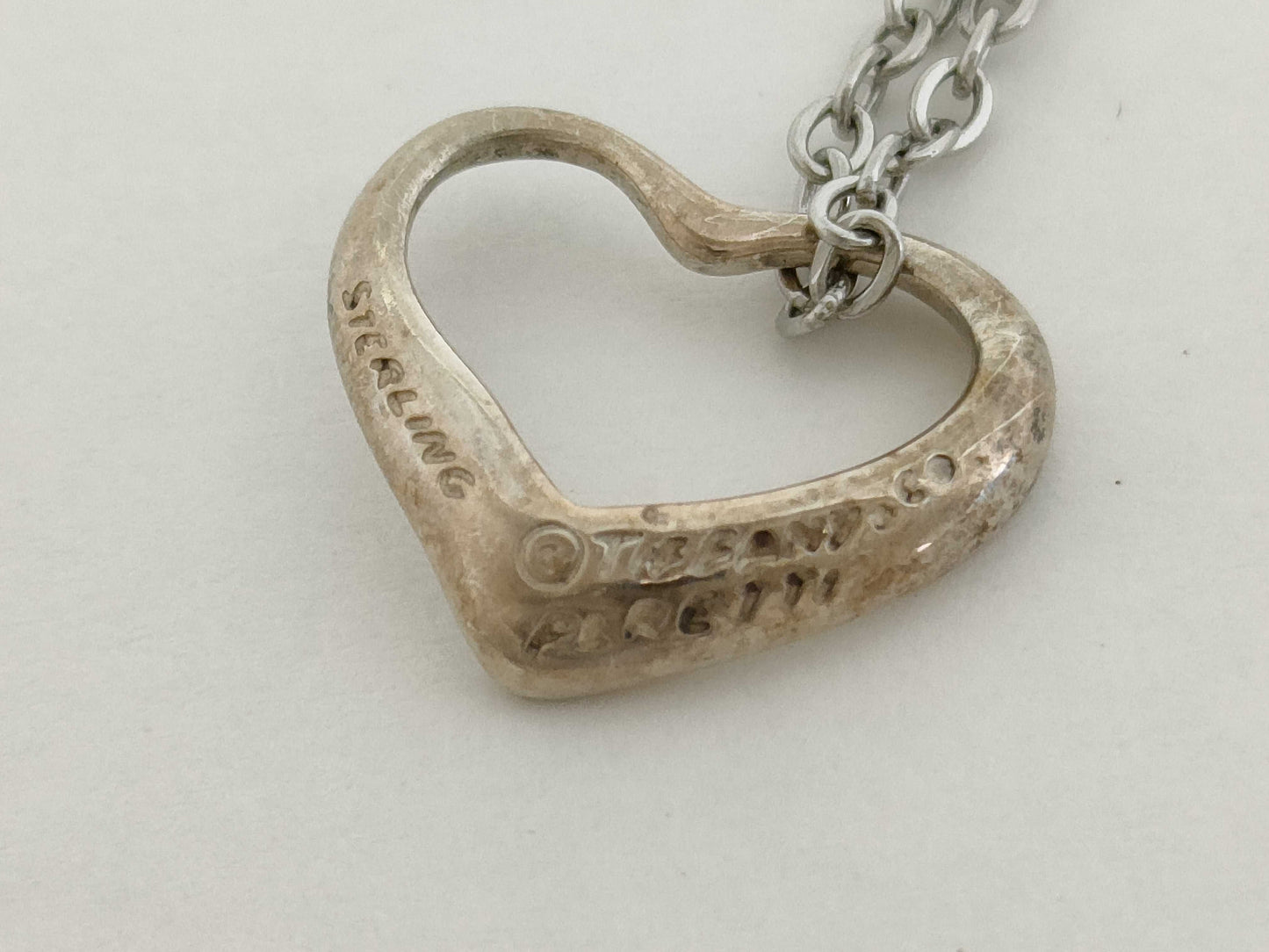Tiffany & Co. Open Heart Tiffany Necklace Open Heart 925 Non-Original Chain Necklace