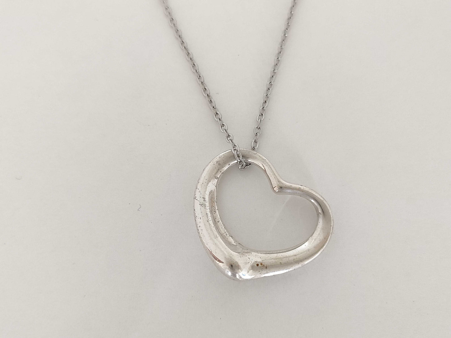 Tiffany & Co. Open Heart Tiffany Necklace Open Heart 925 Non-Original Chain Necklace