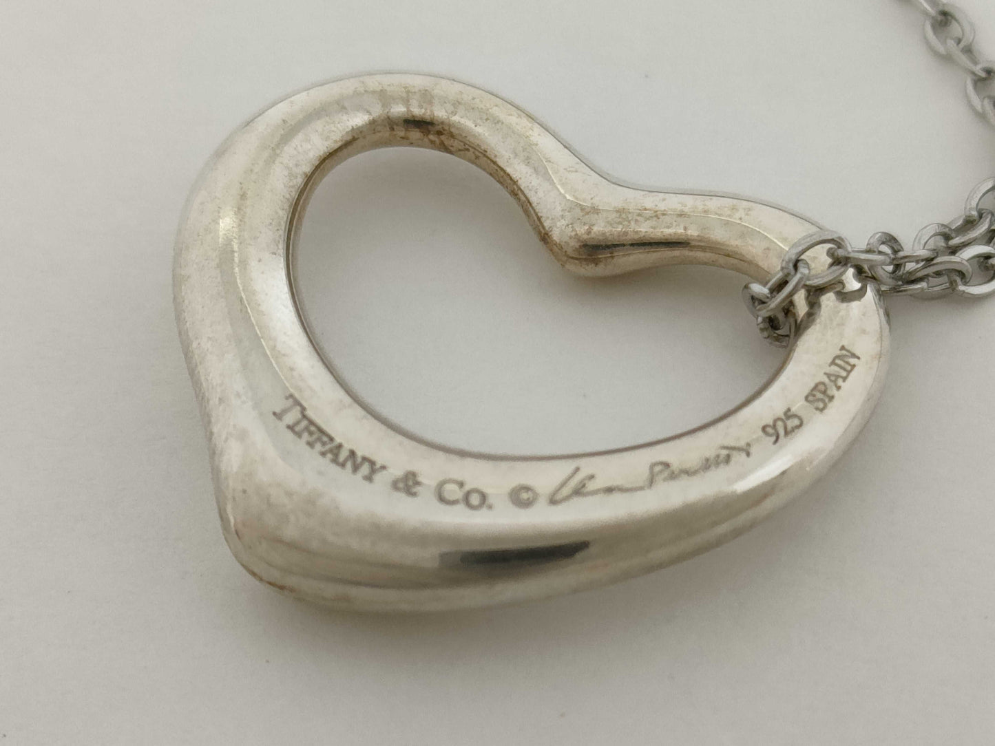 Tiffany & Co. Open Heart Tiffany Necklace Open Heart 925 Non-Original Chain Necklace