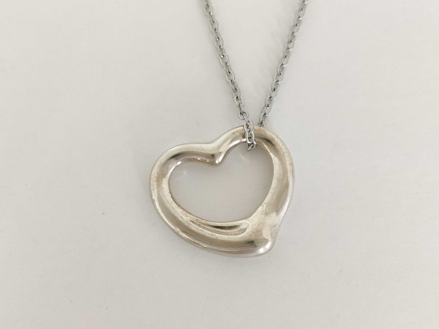 Tiffany & Co. Open Heart Tiffany Necklace Open Heart 925 Non-Original Chain Necklace