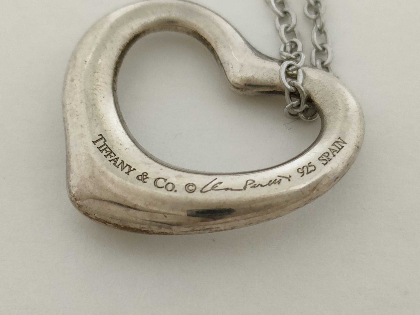 Tiffany & Co. Open Heart Tiffany Necklace Open Heart 925 Non-Original Chain Necklace