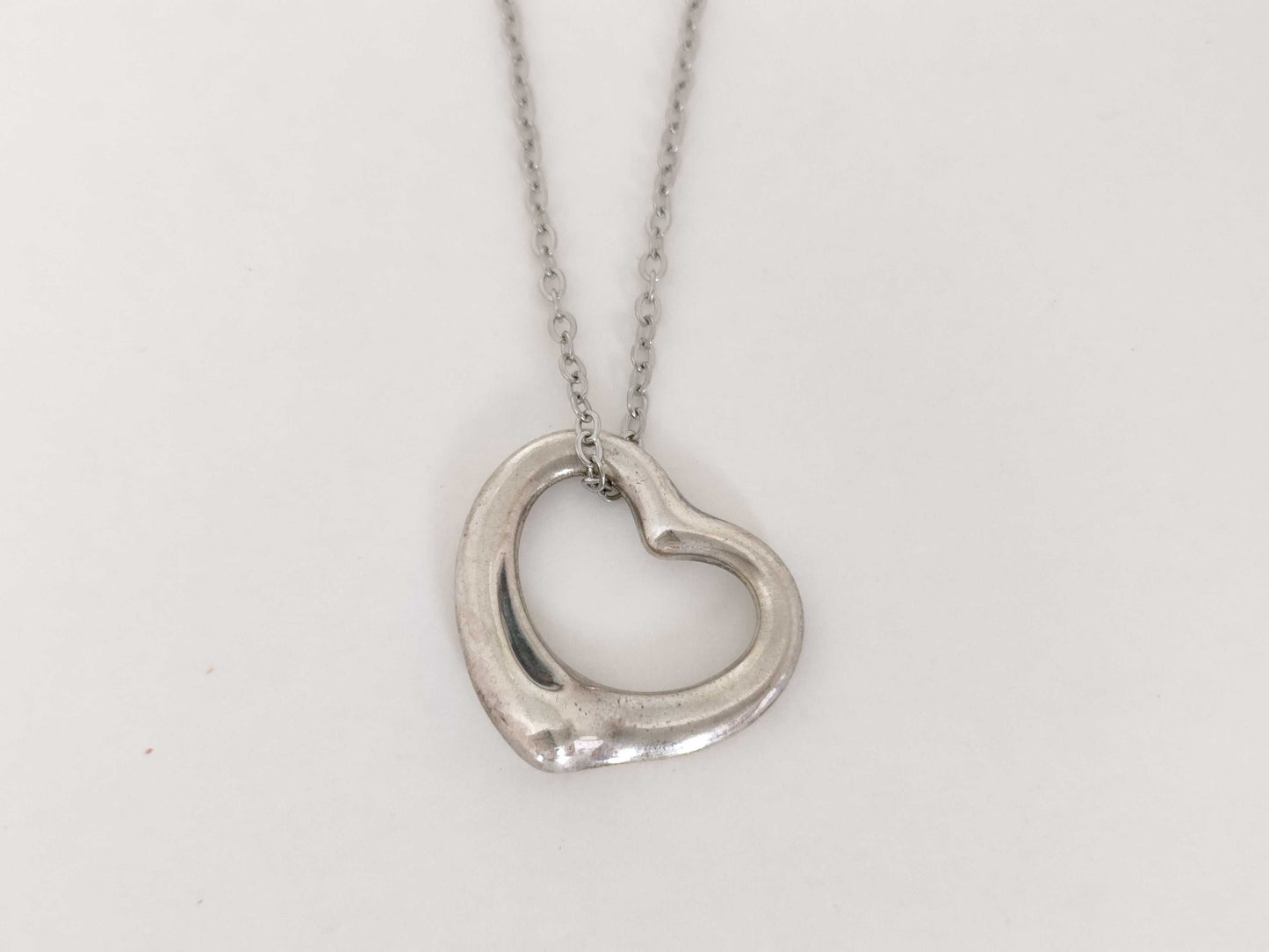 Tiffany & Co. Open Heart Tiffany Necklace Open Heart 925 Non-Original Chain Necklace