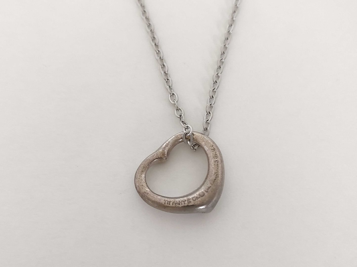Tiffany & Co. Open Heart Tiffany Necklace Open Heart 925 Non-Original Chain Necklace