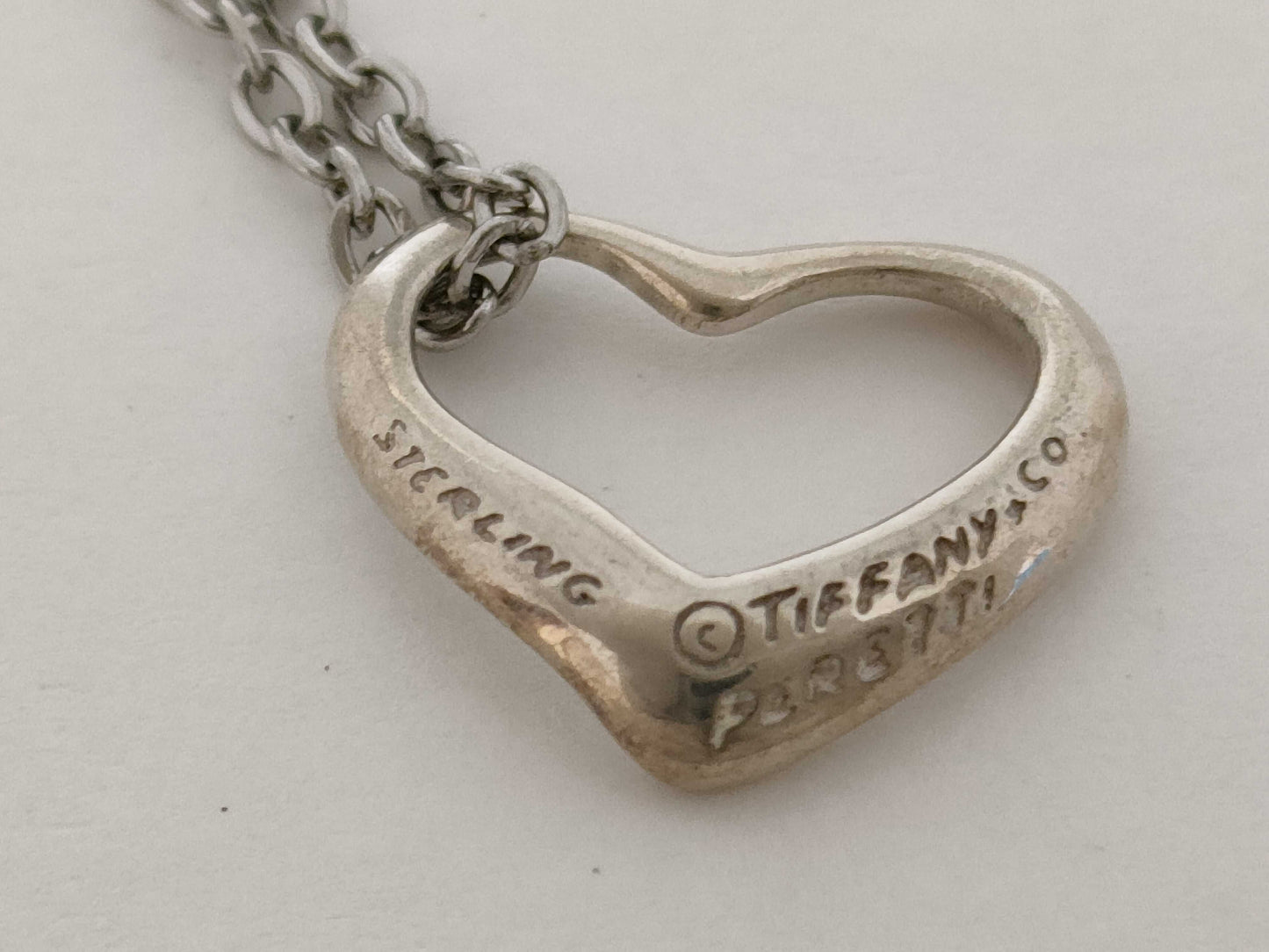 Tiffany & Co. Open Heart Tiffany Necklace Open Heart 925 Non-Original Chain Necklace
