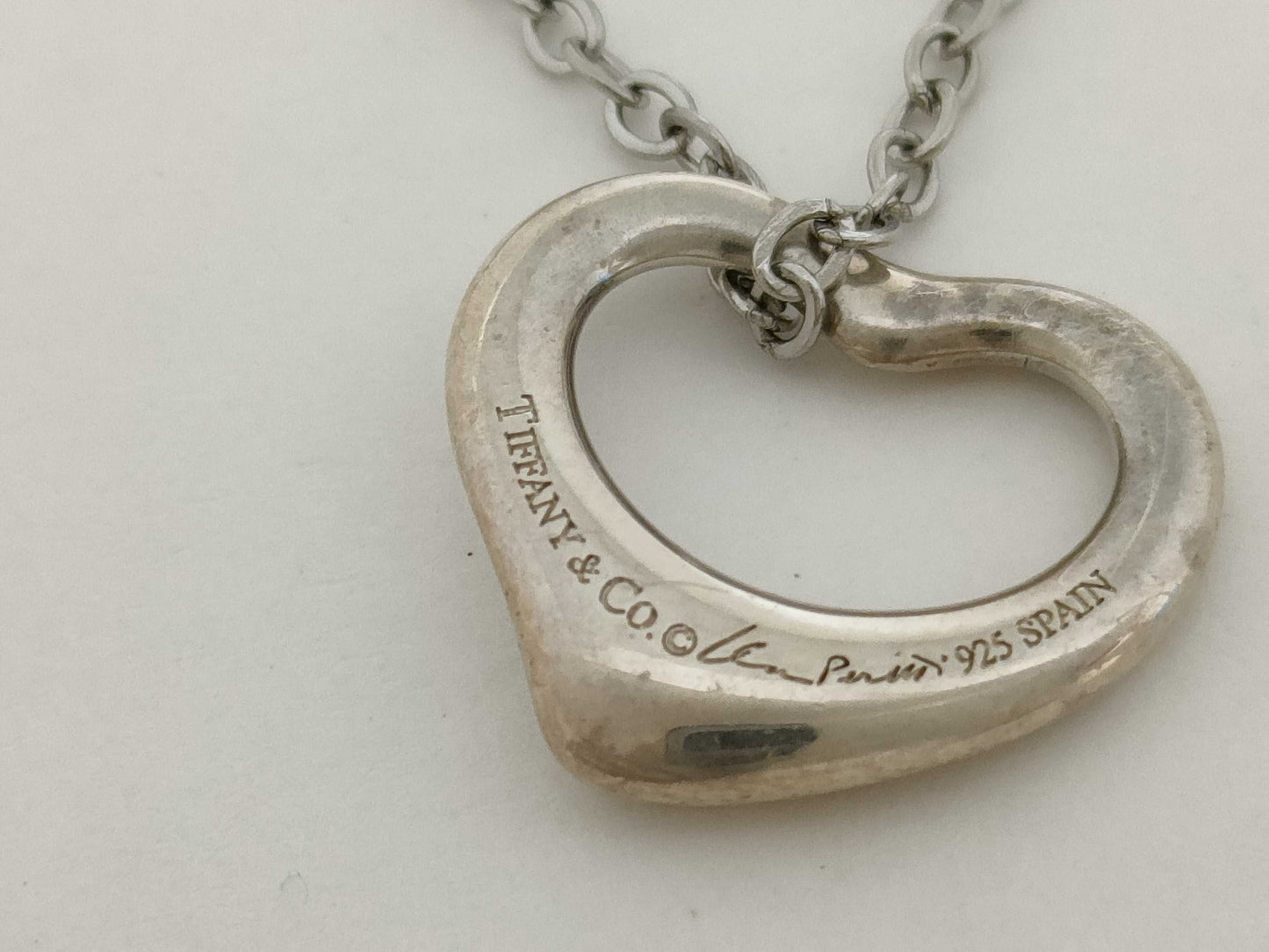 Tiffany & Co. Open Heart Tiffany Necklace Open Heart 925 Non-Original Chain Necklace
