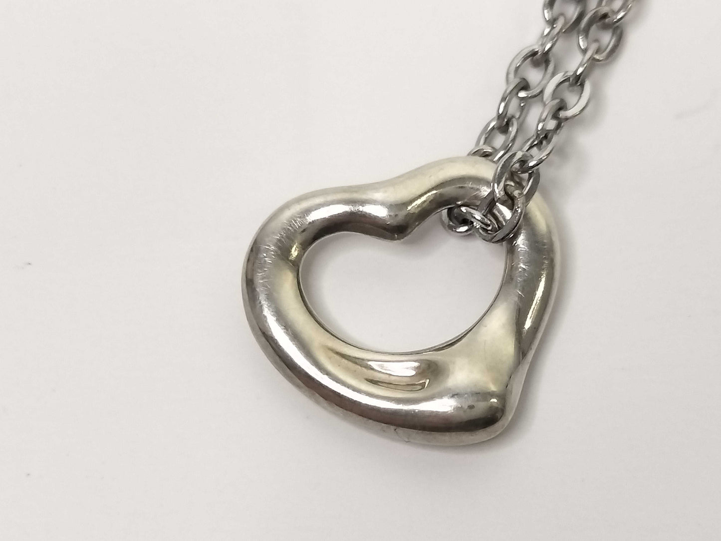 Tiffany & Co. Open Heart Tiffany Necklace Open Heart 925 Non-Original Chain Necklace