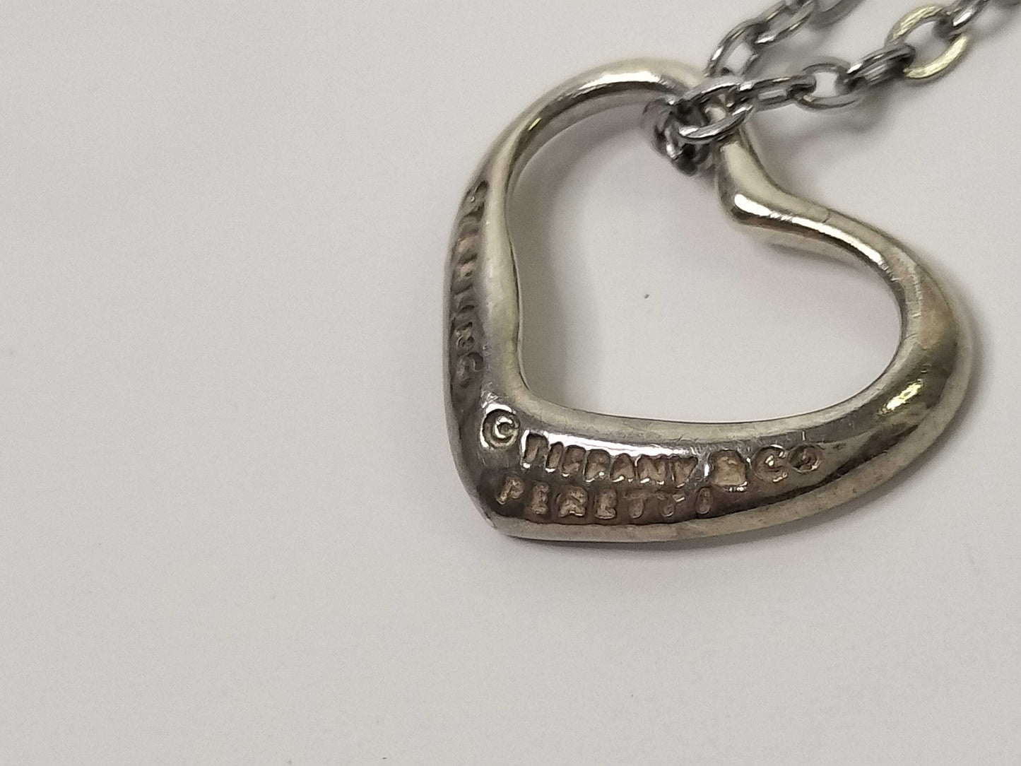 Tiffany & Co. Open Heart Tiffany Necklace Open Heart 925 Non-Original Chain Necklace
