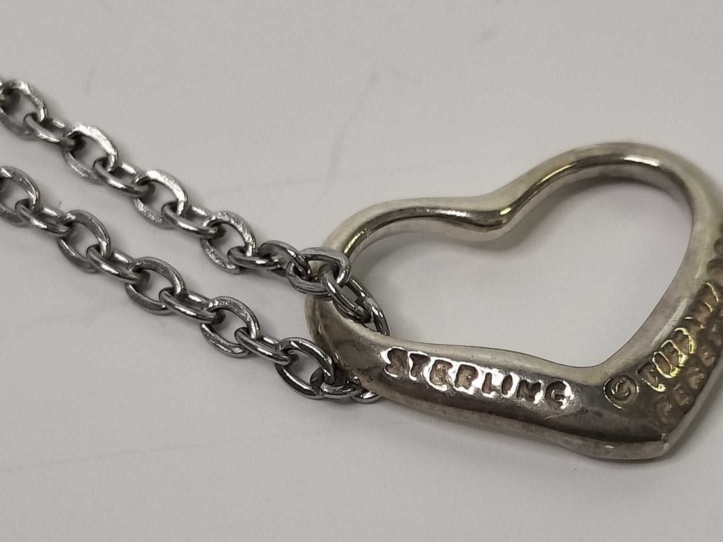 Tiffany & Co. Open Heart Tiffany Necklace Open Heart 925 Non-Original Chain Necklace