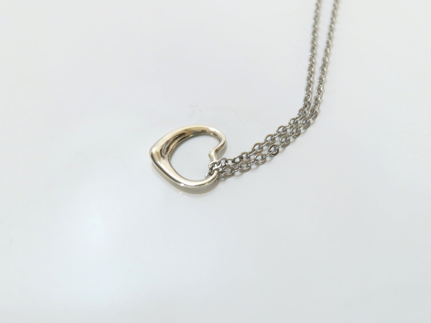 Tiffany & Co. Open Heart Tiffany Necklace Open Heart 925 Non-Original Chain Necklace