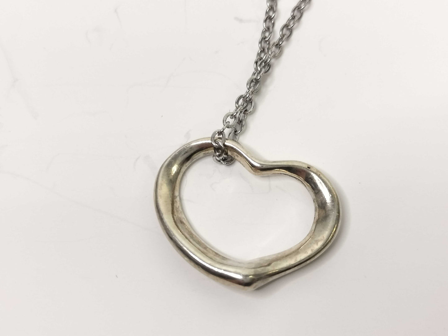 Tiffany & Co. Open Heart Tiffany Necklace Open Heart 925 Non-Original Chain Necklace
