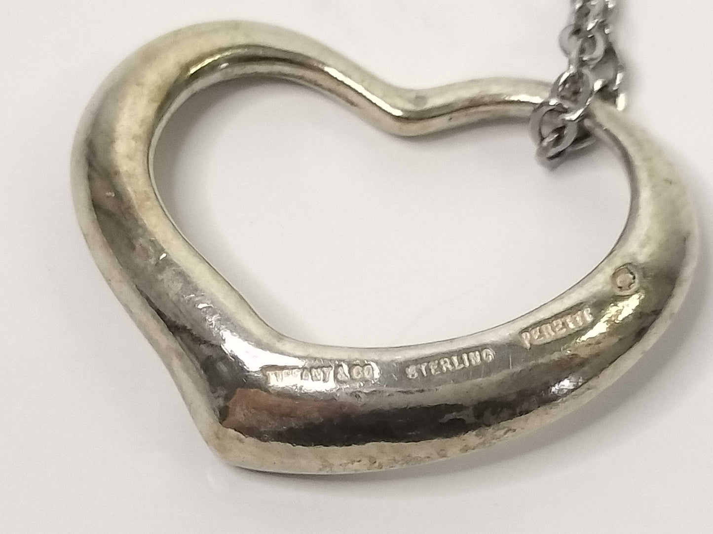 Tiffany & Co. Open Heart Tiffany Necklace Open Heart 925 Non-Original Chain Necklace