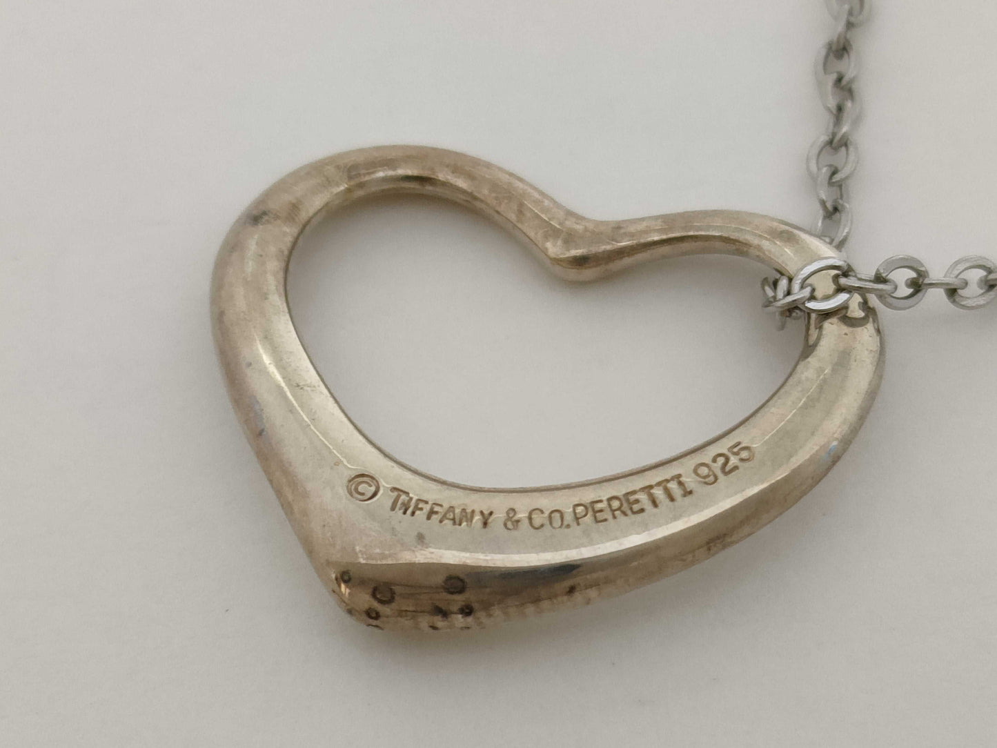 Tiffany & Co. Open Heart Tiffany Necklace Open Heart 925 Non-Original Chain Necklace