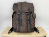 LOUIS VUITTON LOUIS VUITTON Monogram Macassar Christopher MM M43735 TR3174 Brown Backpack
