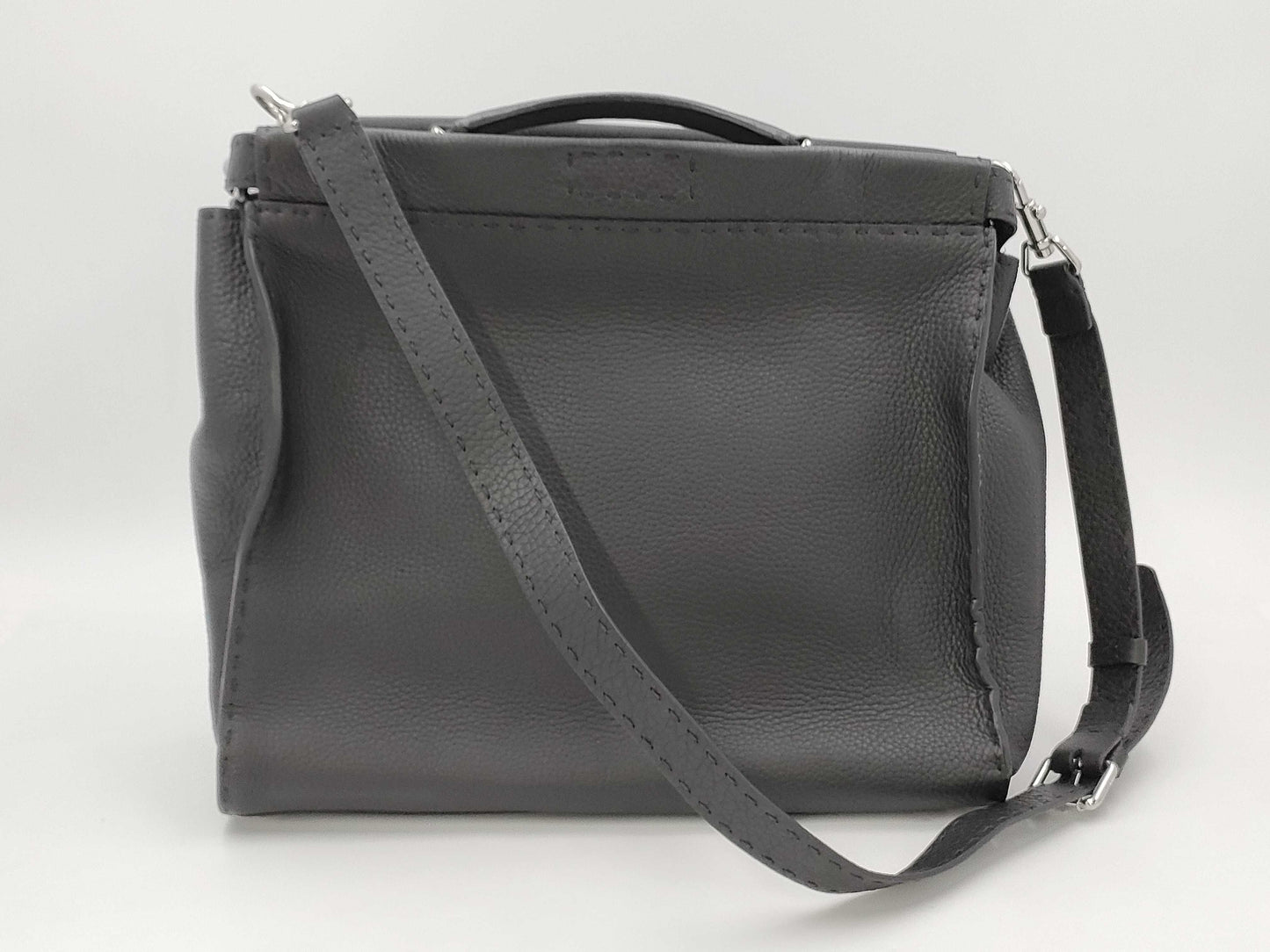 FENDI Peekaboo 2-Way Leather Tote Bag