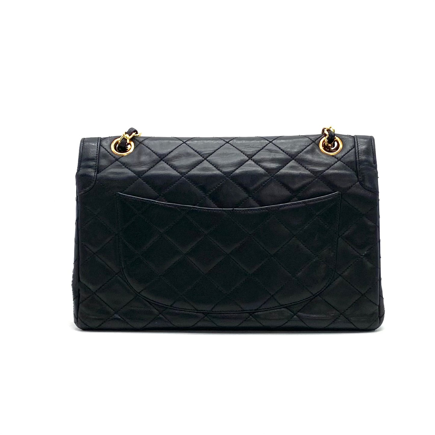 CHANEL CHANEL Paris Matelasse Turnlock Coco Mark Double Flap Lambskin Chain Shoulder Handbag