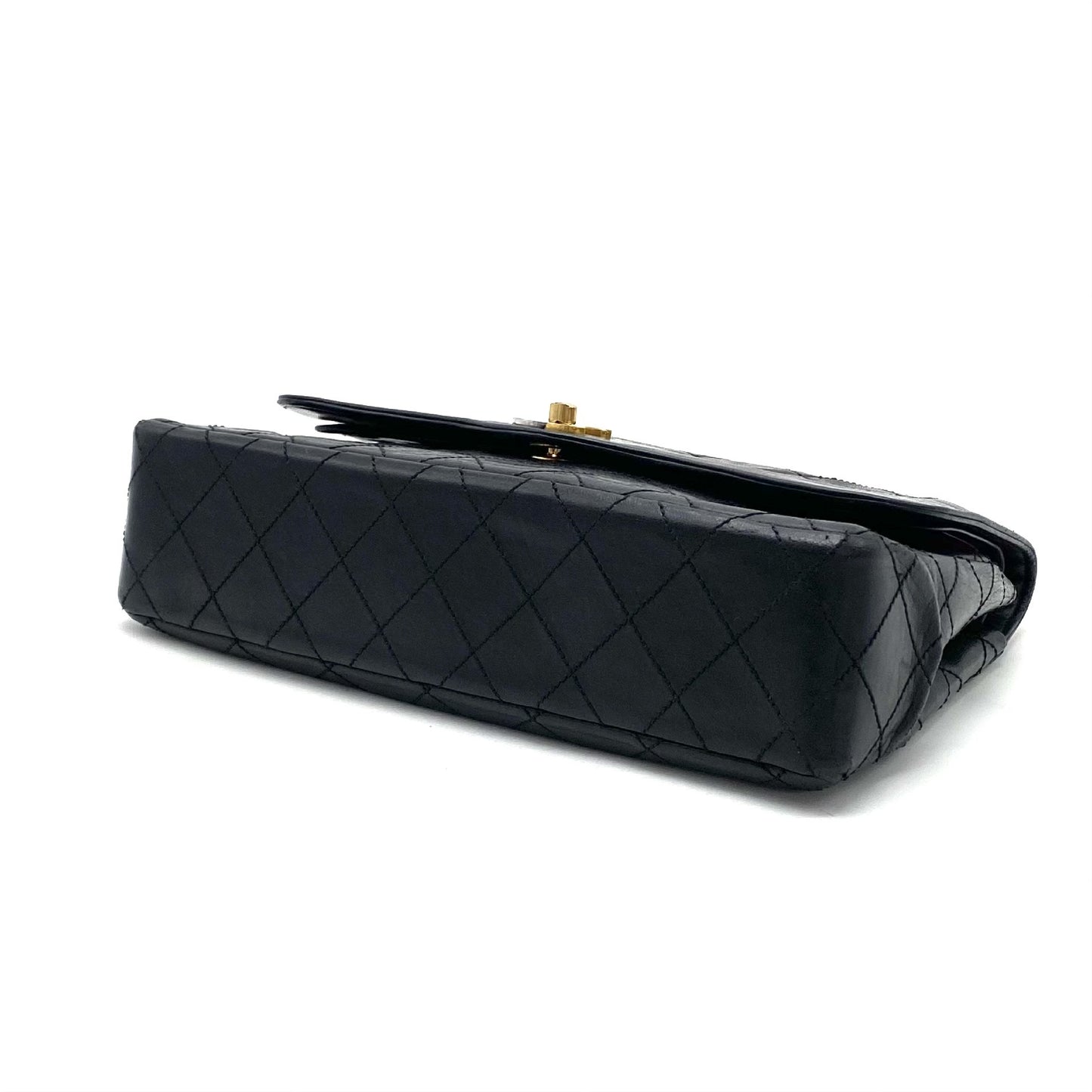 CHANEL CHANEL Paris Matelasse Turnlock Coco Mark Double Flap Lambskin Chain Shoulder Handbag