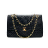 CHANEL CHANEL Paris Matelasse Turnlock Coco Mark Double Flap Lambskin Chain Shoulder Handbag