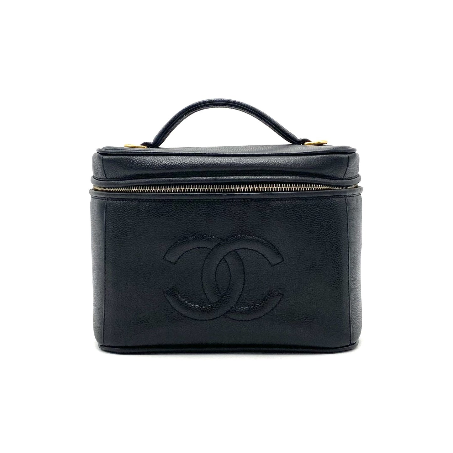 CHANEL CHANEL Coco Mark 2-way Caviar Skin Vanity Shoulder Bag
