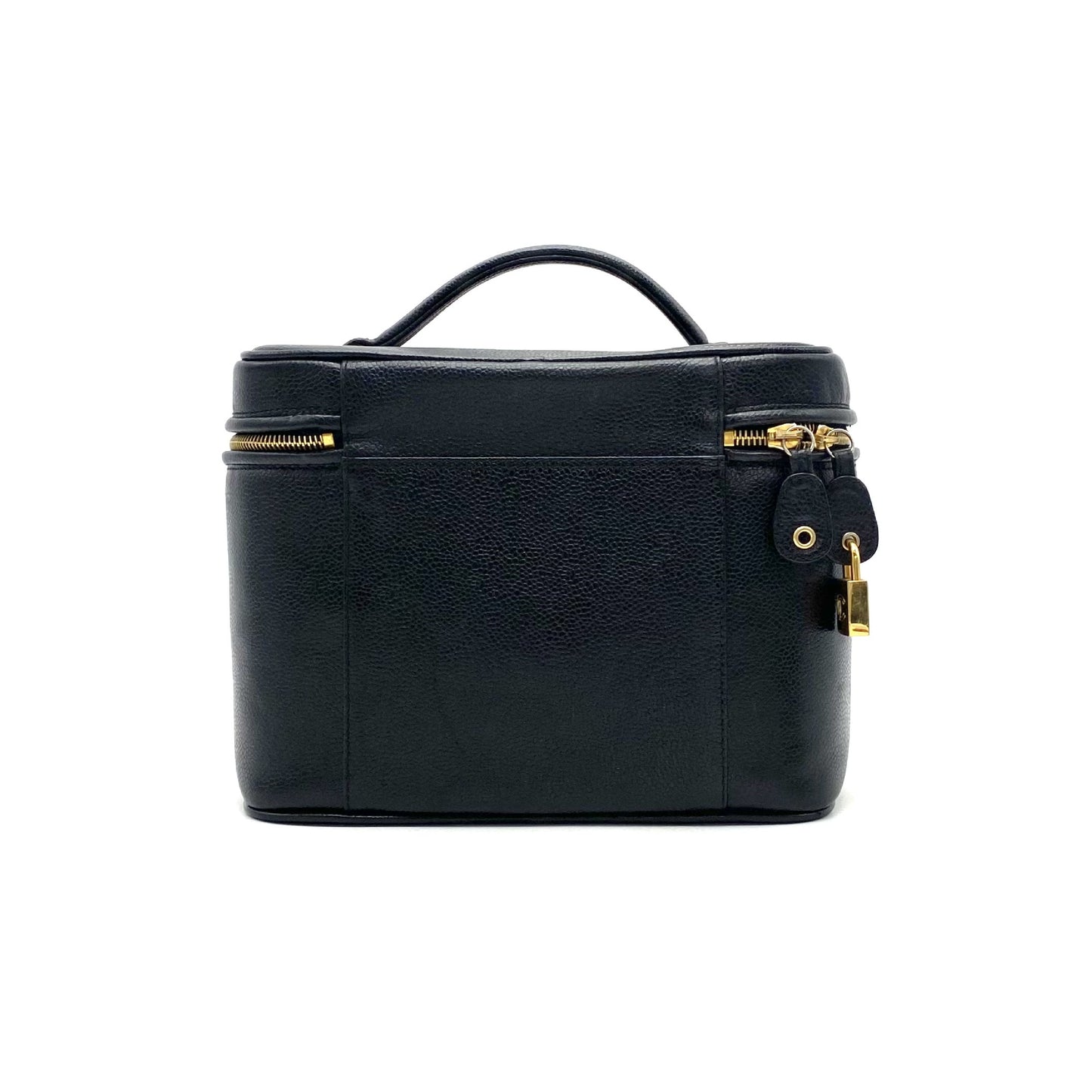 CHANEL CHANEL Coco Mark 2-way Caviar Skin Vanity Shoulder Bag