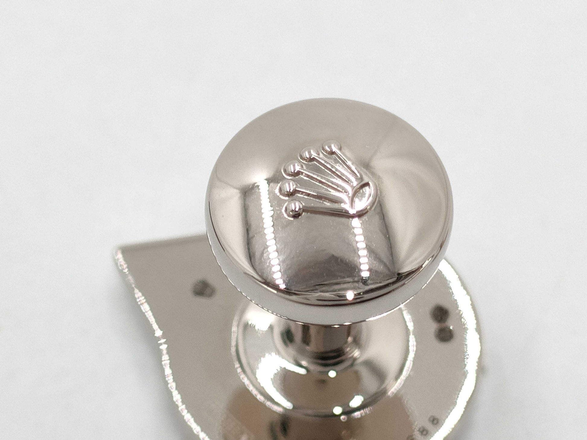 ROLEX Cufflinks White Gold Tie Clip/Cufflinks